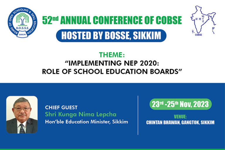 52nd Annual Conference of COBSE hosted by BOSSE, Sikkim
