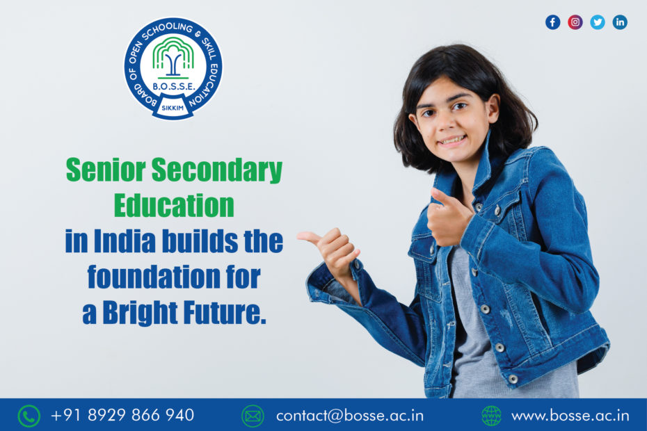 Senior Secondary Education in India builds the foundation for a Bright Future.